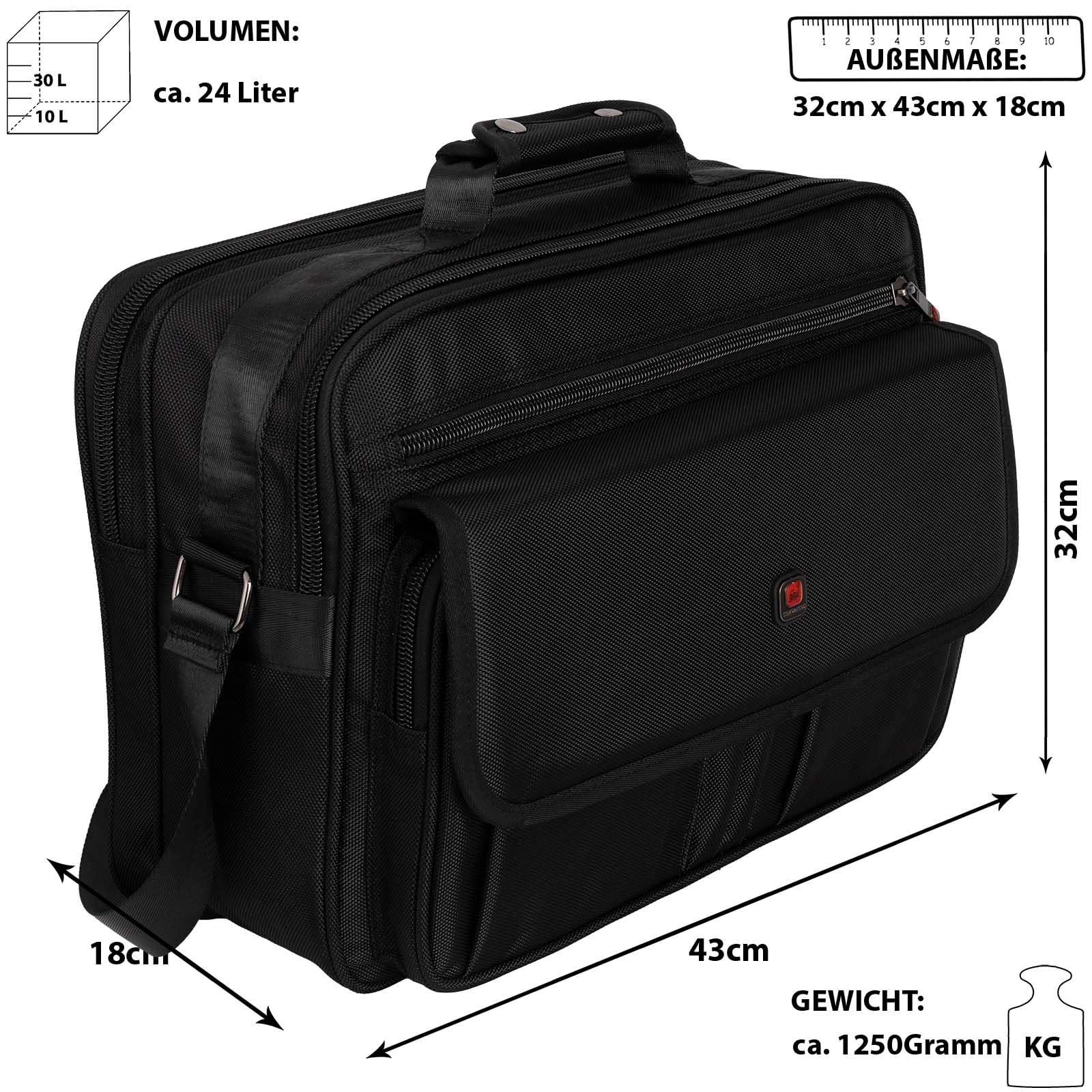 Сумка через плече EAAKIE Work Bag Flight Attendant XXL, чорна, фото №2