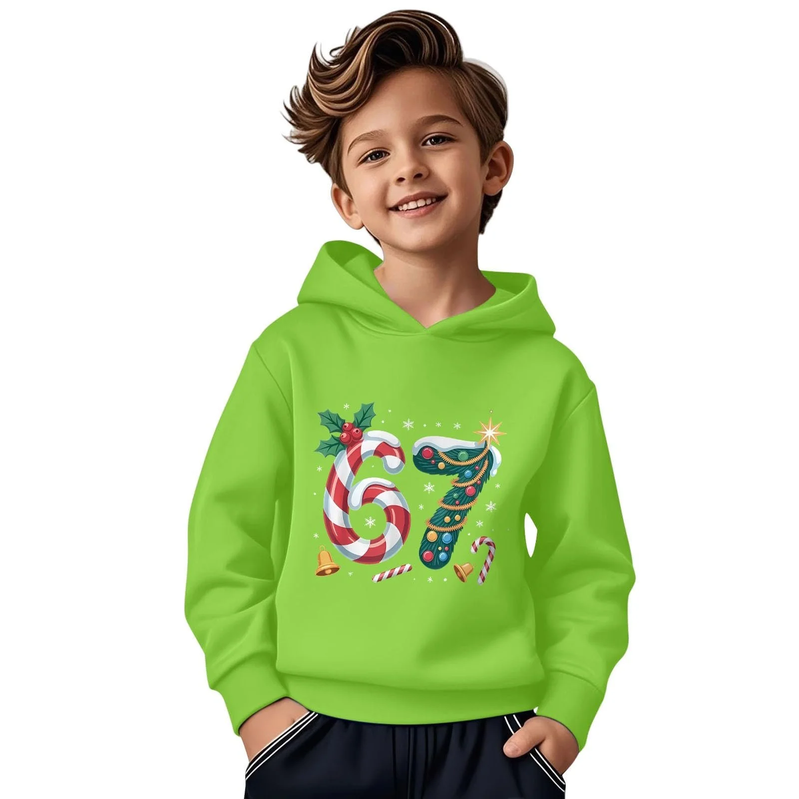 Рождественский джемпер Толстовка для мальчиков Generisch 6 7, фото №1