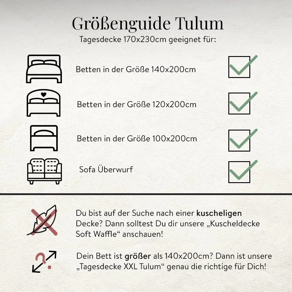 Покрывало Bohoria Очень большое 170 x 230 см, 100% хлопок, Накидка на диван, кресло и кровать, Мягкий плед, фото №6