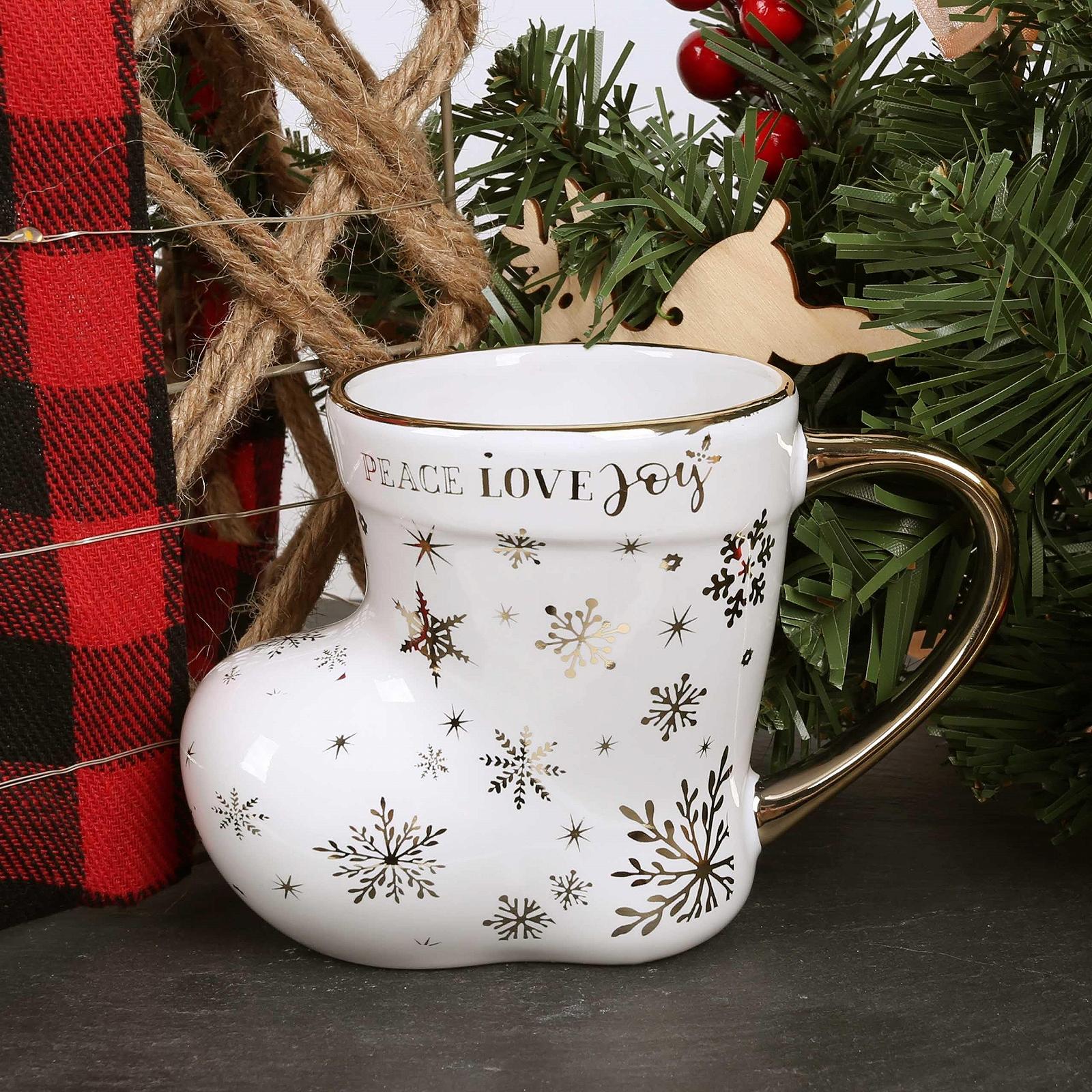 Різдвяна порцелянова кружка Білий Черевик у подарунковій коробці sarcia.eu 230 мл, фото №3