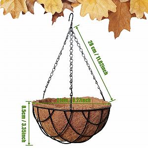 Підвісні кошики Набір з 4 шт. Coconut with Chain 21 cm synthetic.ua - Фото 1