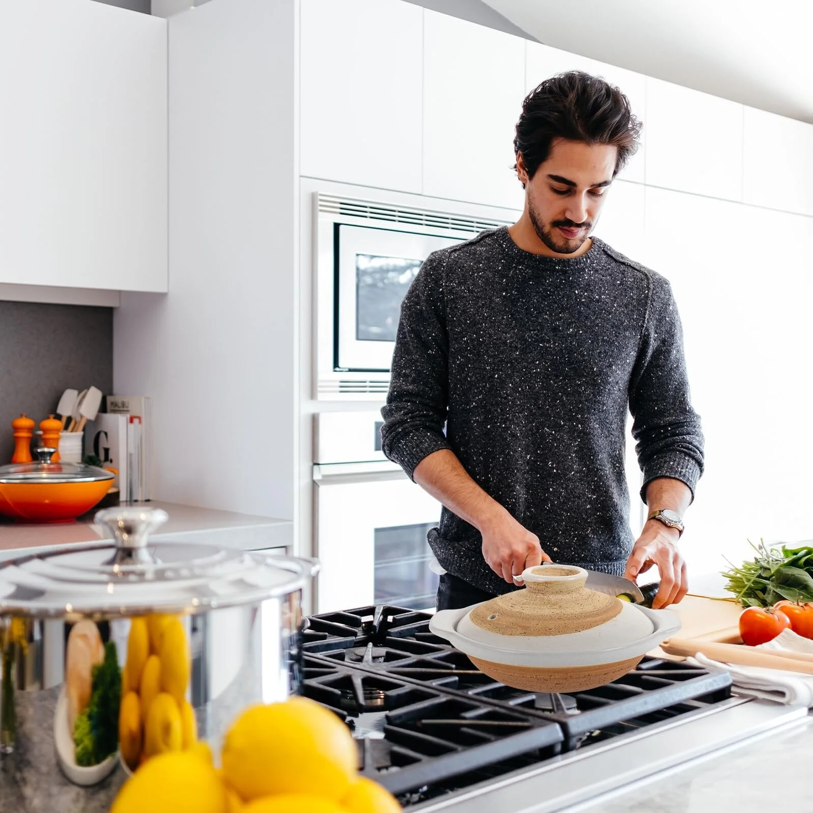 Каструля Керамічна Багатофункціональна Термостійка Легка Антипригарна, фото №4