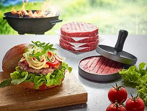 Пресс для бургеров GEFU BBQ Алюминиевый 11,8 см synthetic.ua - Фото 1