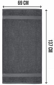 Набір рушників Utopia Towels Premium 69 x 137 см 100% бавовна Ring-Spun 4 шт. Grey - Фото 1