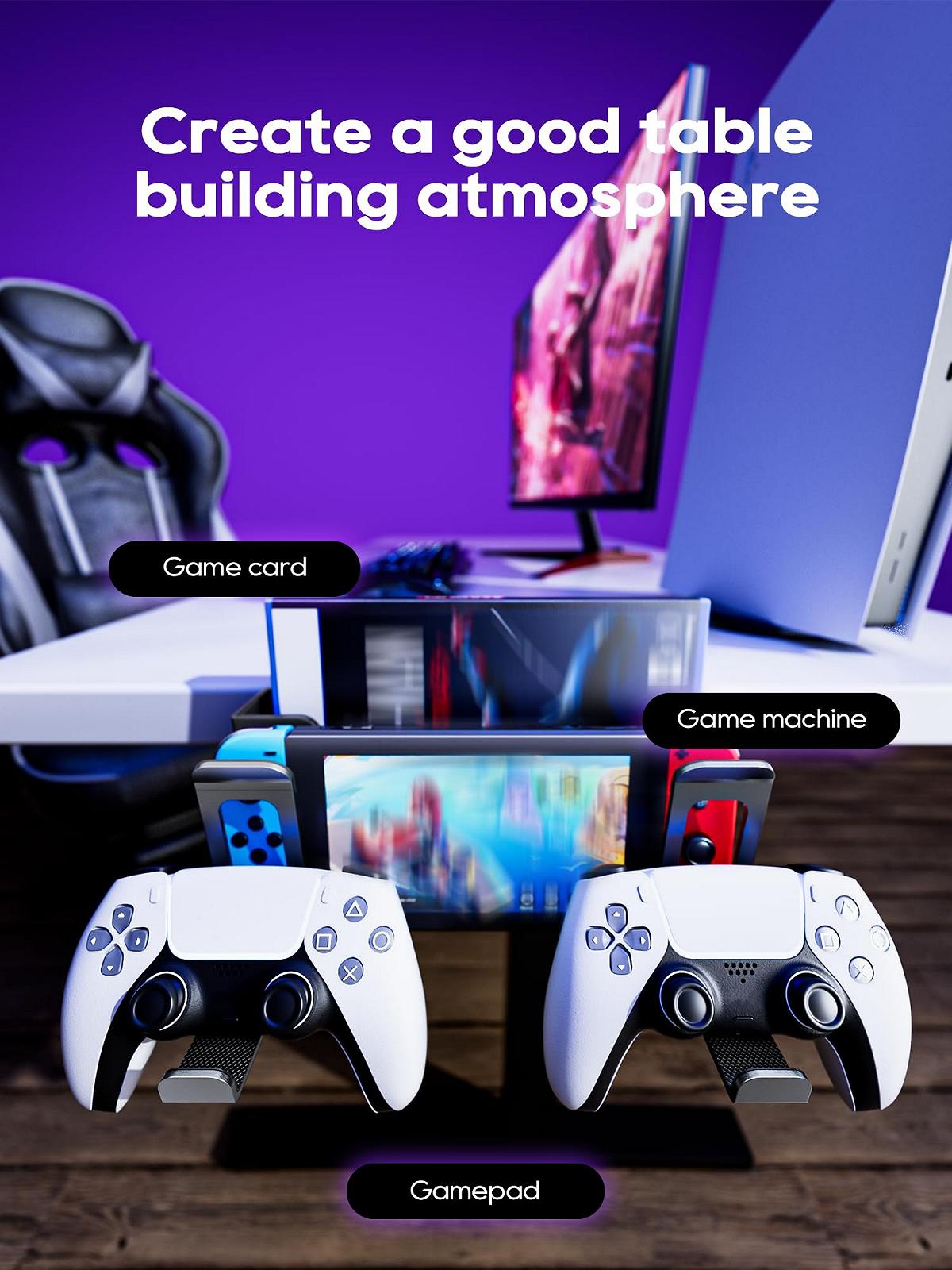 Вертикальная подставка для ноутбука NODOCA алюминиевая, для экономии места, для ноутбуков/MacBook Air, Pro/Samsung/iPad/планшетов [2 слота, черный], фото №4