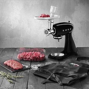 Насадка-м'ясорубка Smeg SMF01 SMMG01 сірий хром synthetic.ua - Фото 1