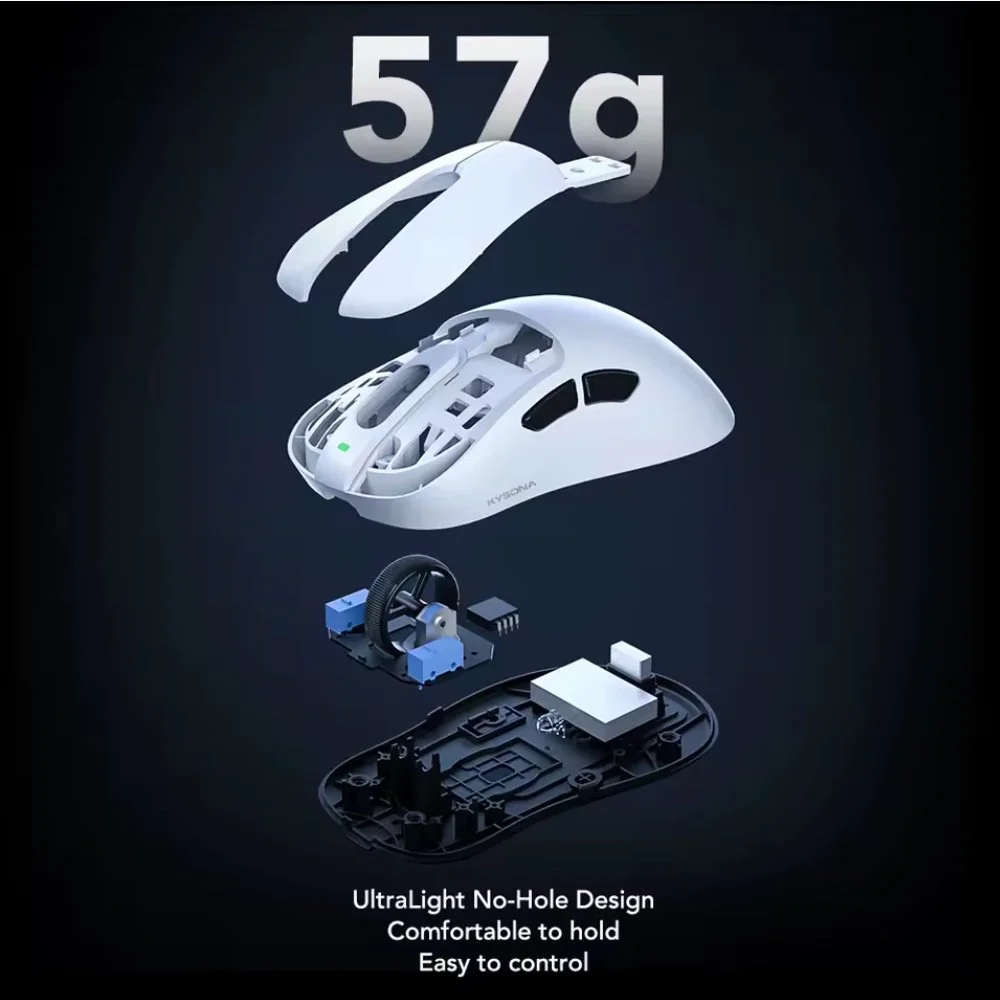 Ігрова мишка KYSONA Mars SE White PAW3311 24000DPI 1000Гц, фото №14