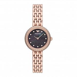 Женские часы Emporio Armani 30мм кварцевый механизм с двумя стрелками и браслетом из нержавеющей стали - Фото 1