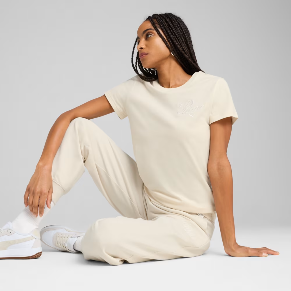 Футболка SCRIPT Tee 68498287 Puma Бежевий S, фото №1