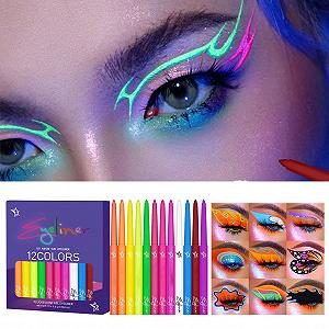 Лайнер Lyanny Фарбований рідкий Eyeliner UV-флуоресцентний 12 кольорів synthetic.ua - Фото 1