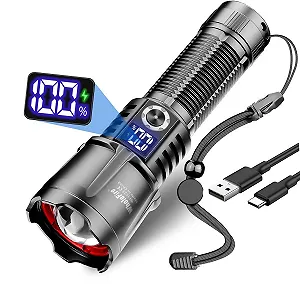 Ліхтар WholeFire LED Перезаряджуваний Надзвичайно Яскравий 150 000 Люмен Водонепроникний на Акумуляторі для Кемпінгу, Пішого Туризму, Риболовлі, Активного Відпочинку, Надзвичайних Ситуацій - Фото 1