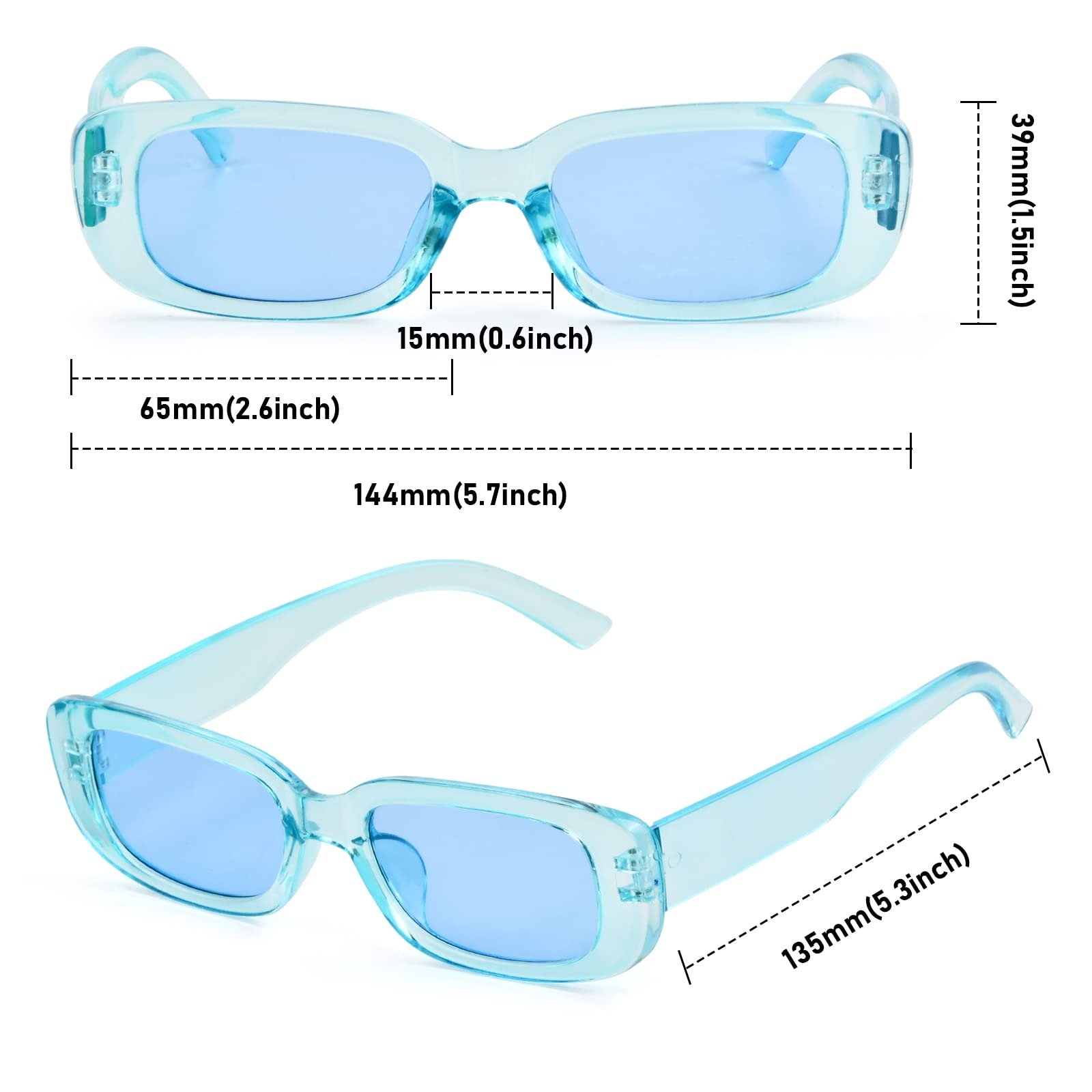 Сонцезахисні окуляри Ehuihuan Ретро Прямокутні Набір 8 штук Різнокольорові, фото №3 Сонцезахисні окуляри Ehuihuan Ретро Прямокутні Набір 8 штук Різнокольорові, фото №3