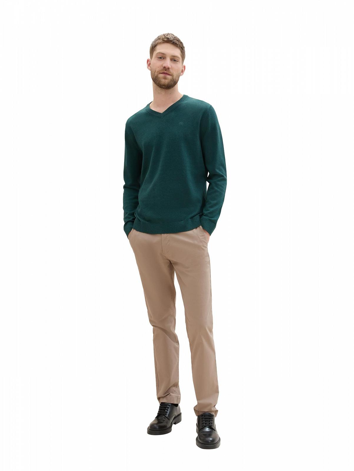 Джемпер в'язаний TOM TAILOR basic з V-подібним вирізом, фото №4