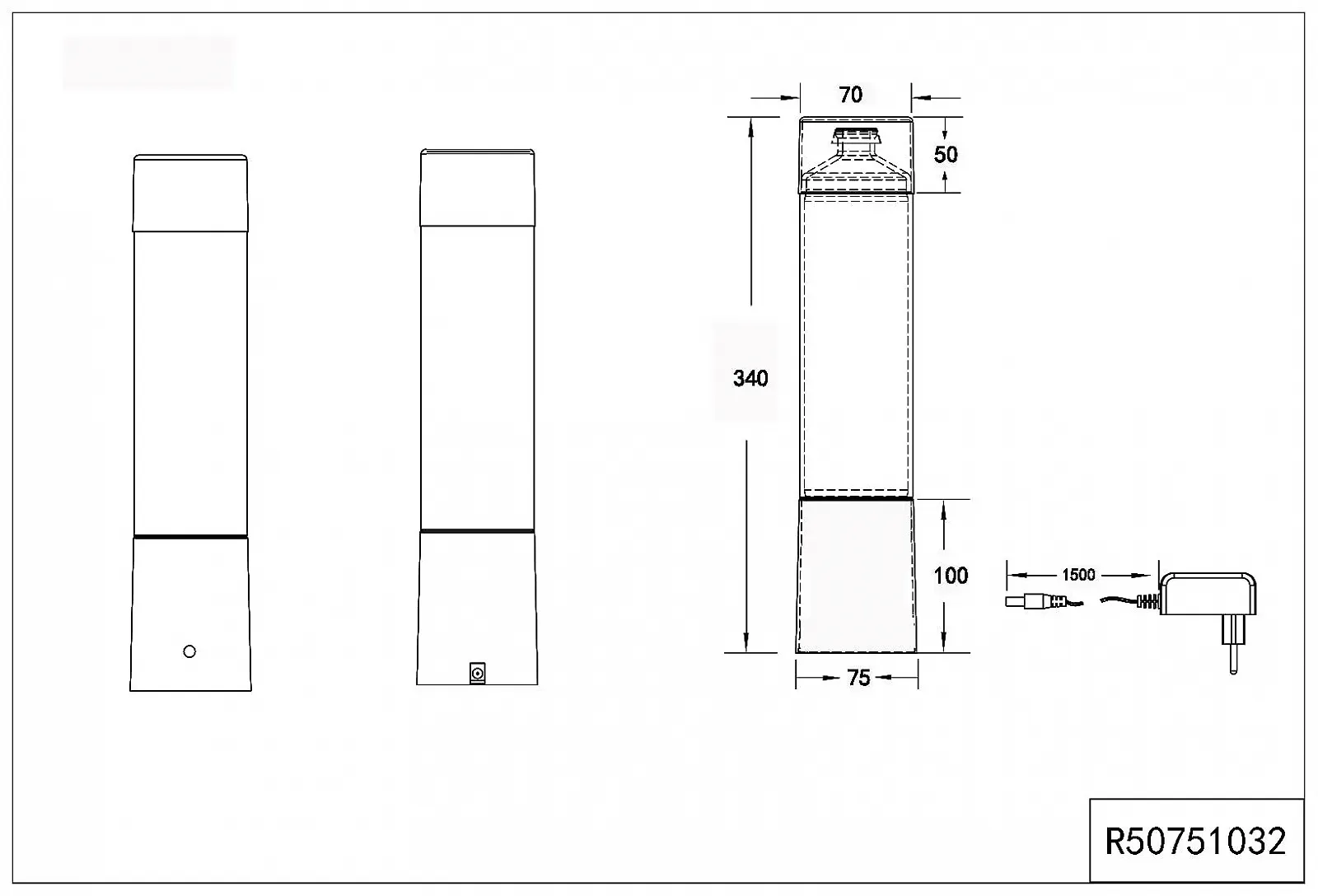 Настільна лампа Torsten LED RGB Water Tornado IP20 Ø7 см 34 см Matte Black, фото №8