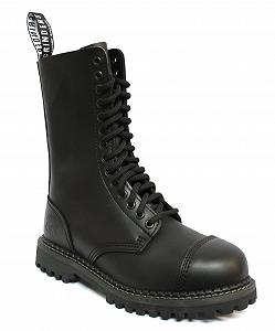 Ботинки Grinders Herald Ranger Military Steel Toe Кожаные Черные synthetic.ua - Фото 1