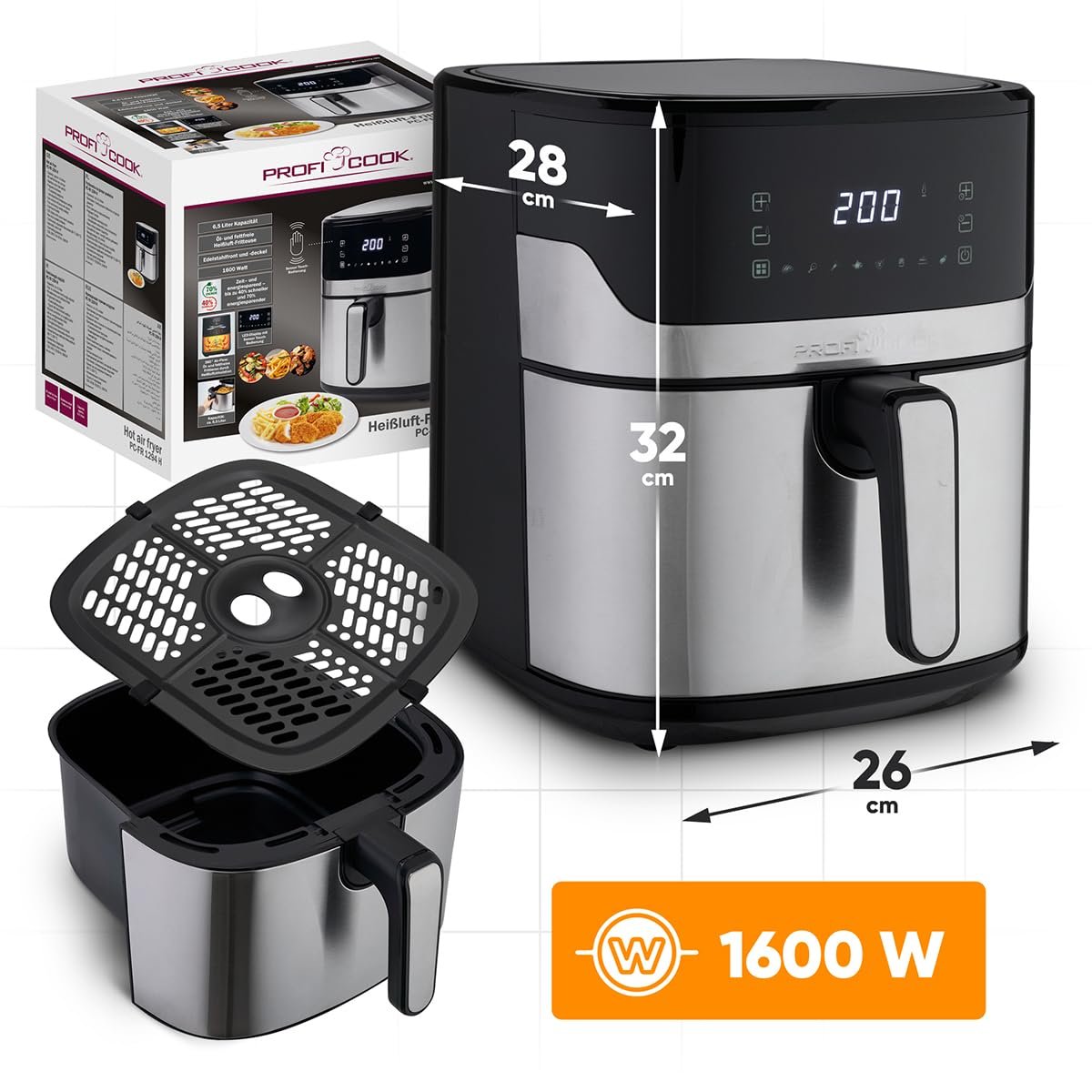 Мультипіч ProfiCook PC FR 1294 H 6.5 л корпус із нержавіючої сталі 8 програм 80–200 °C, фото №7 Мультипіч ProfiCook PC FR 1294 H 6.5 л корпус із нержавіючої сталі 8 програм 80–200 °C, фото №7