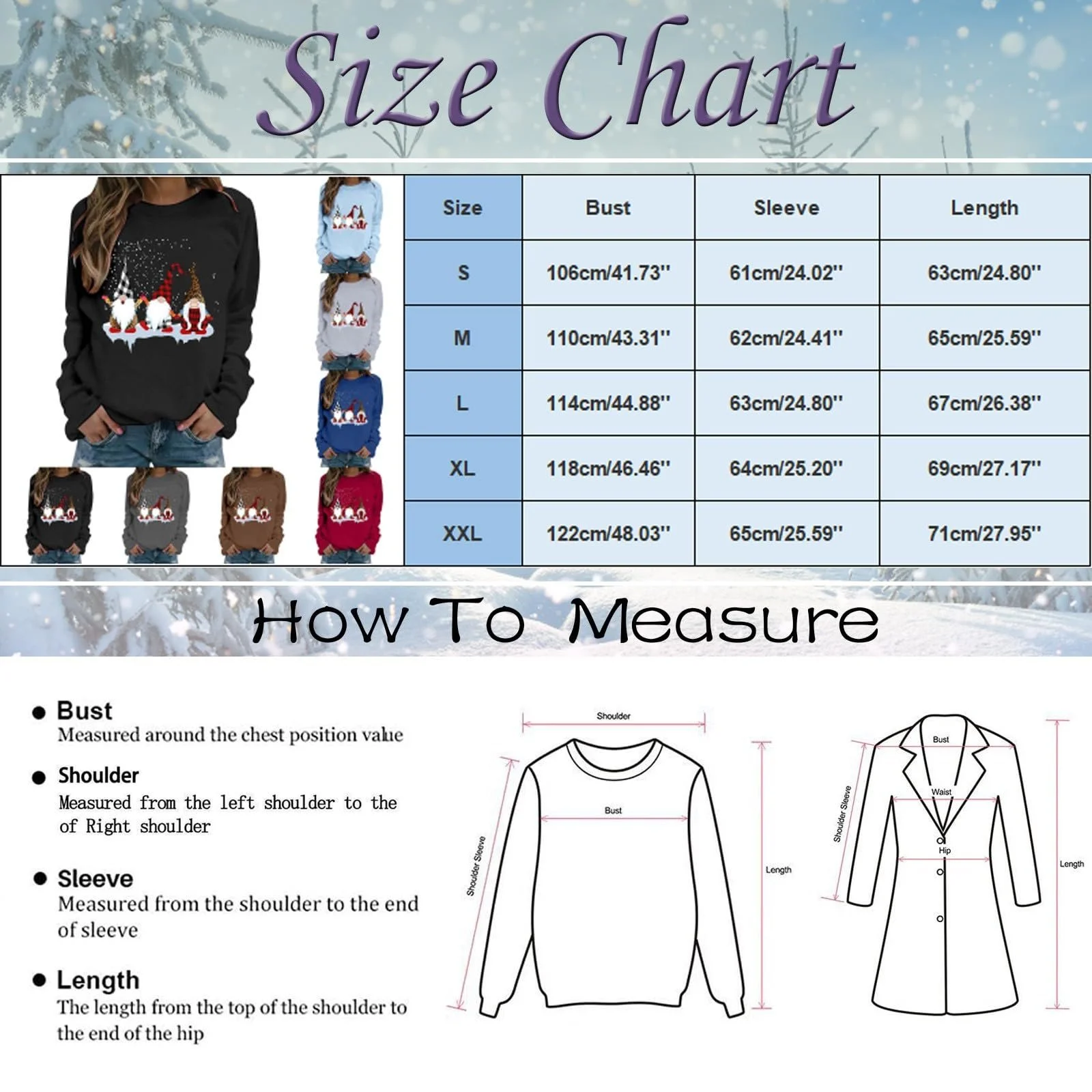 Рождественский джемпер Женский зимний принт Свитшот с длинными рукавами Круглый вырез Повседневный рождественский джемпер Рождественские топы Свитшоты с длинными рукавами Рождественские топы для женщин Девушек-подростков, фото №3