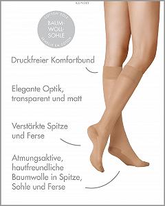 Жіночі гольфи KUNERT Cotton Sole 20 Denier synthetic.ua - Фото 1