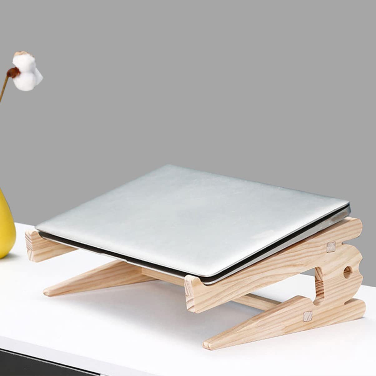 Подставка Деревянная для ноутбука NUOBESTY Регулируемая по высоте для ноутбуков и планшетов Эргономичный дизайн, фото №9