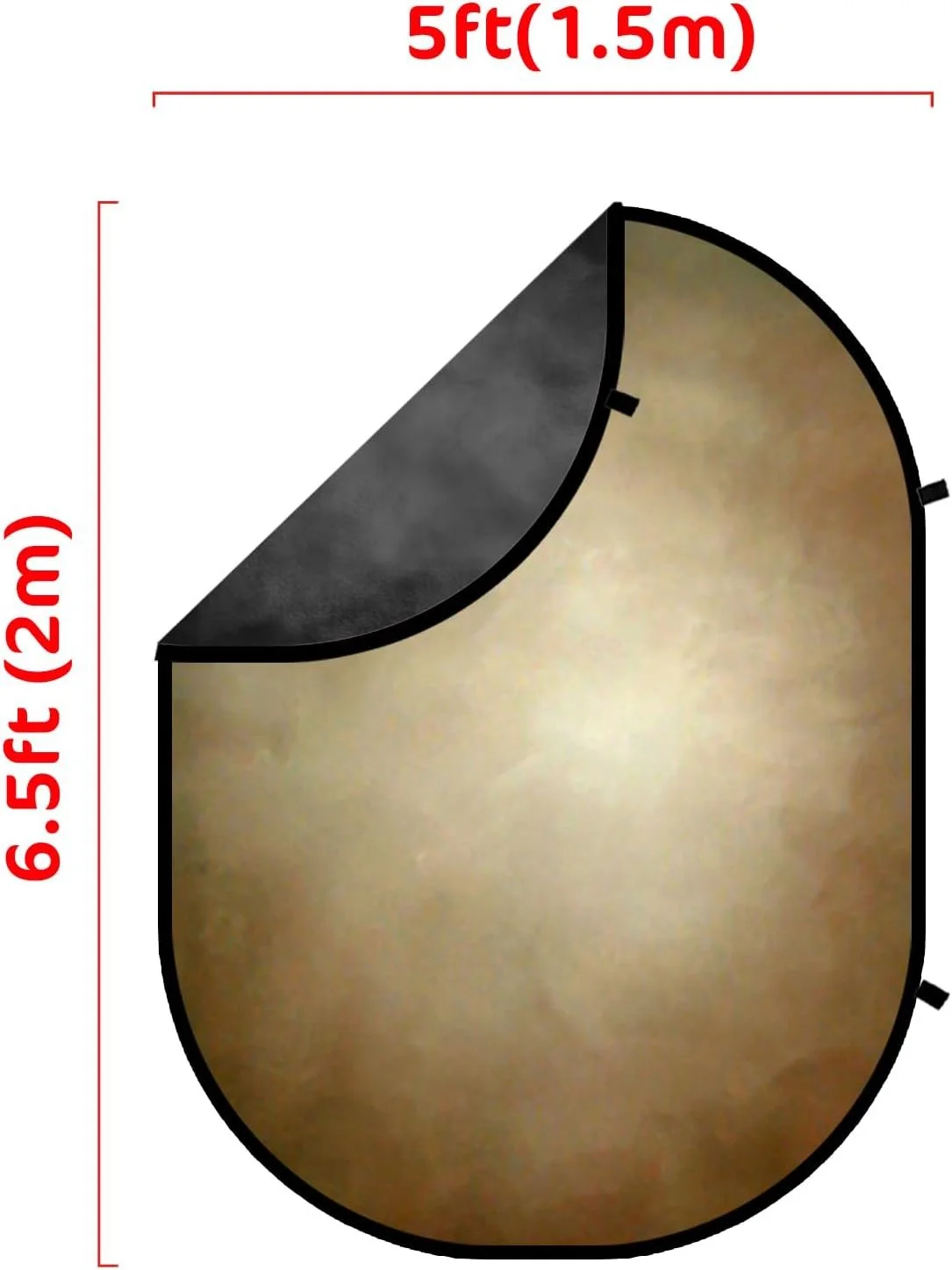 Розкладний фон Kate 1,5 × 2,0m Чорно - Коричневий, фото №2