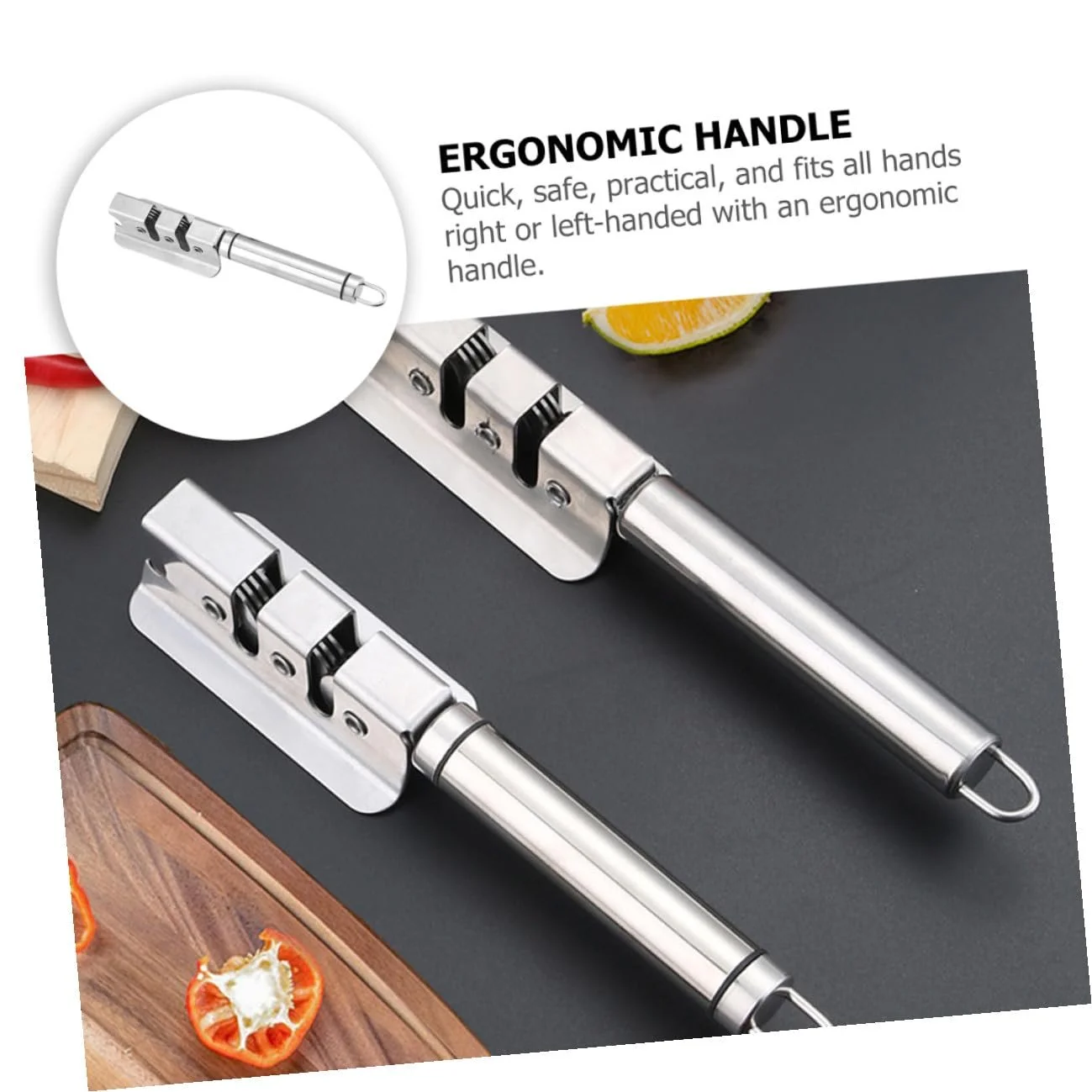 Точилка для ножей BESPORTBLE из нержавеющей стали ручная эргономичная, фото №4