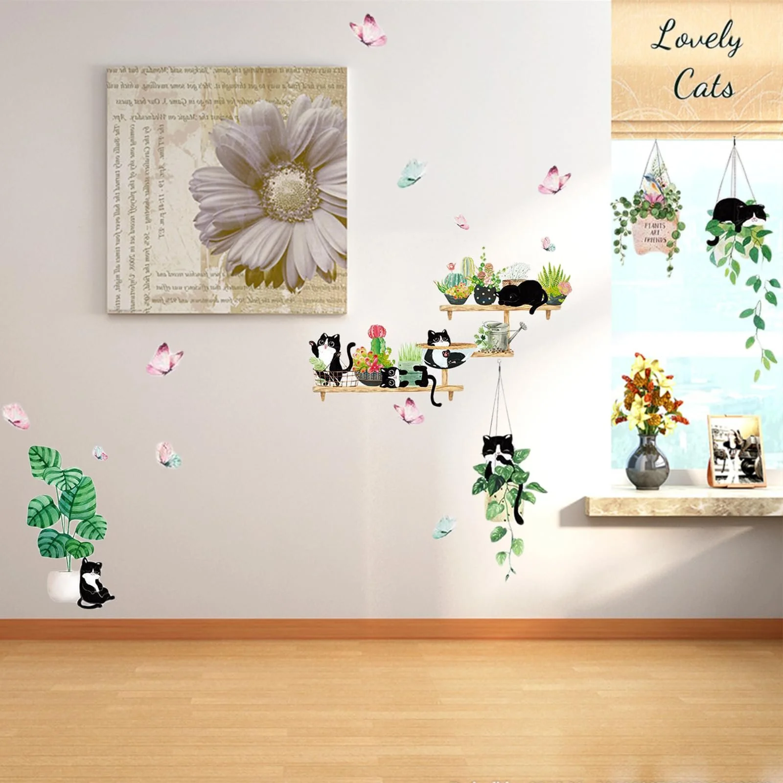 Наклейки на стіну Green Potted Plant Зелені рослини в горщиках, фото №6