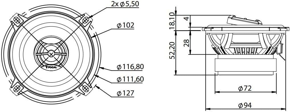Автомобільні динаміки Focal Access 100ac 2x80W Black, фото №3