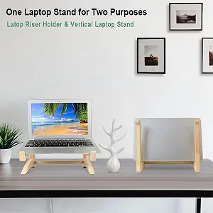 Подставка для ноутбука UI U & I Портативная и регулируемая подставка для ноутбука до 10-17 дюймов Дерево - Фото 1