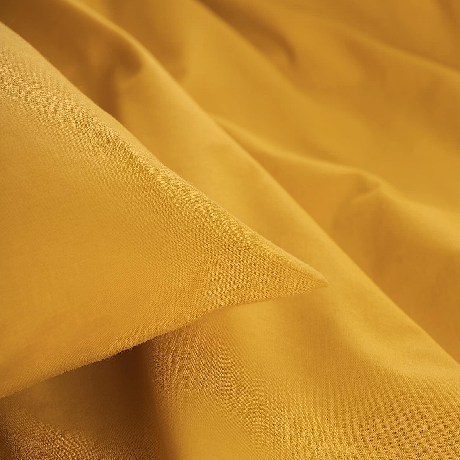 Постільна білизна VelvetHome Deluxe 135 x 200 см, 100% бавовна, з наволочкою 80 x 80 см, гірчичного кольору, фото №4