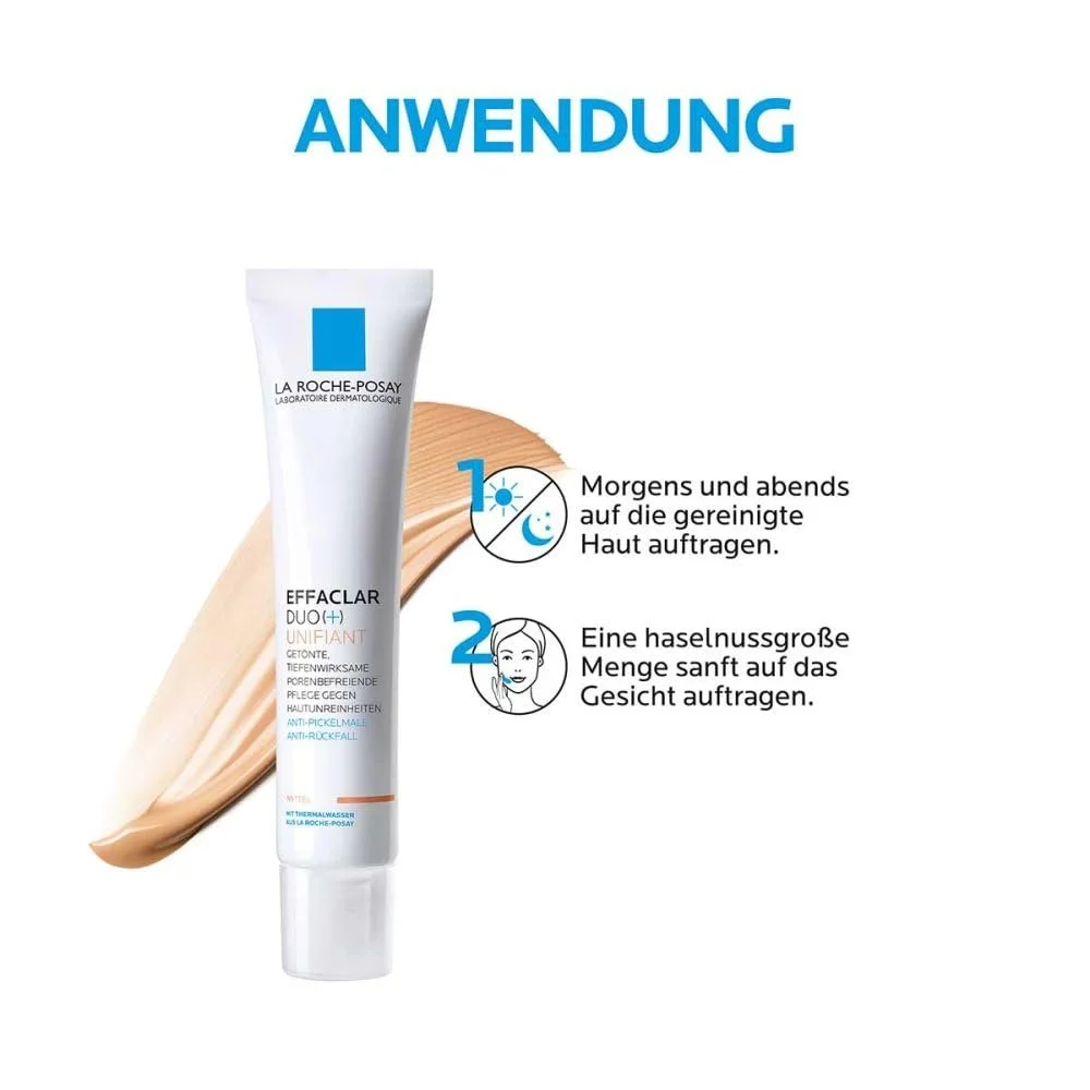 Крем для обличчя La Roche-Posay Effaclar Duo+ Unifiant тонуючий Medium 40 мл, фото №4