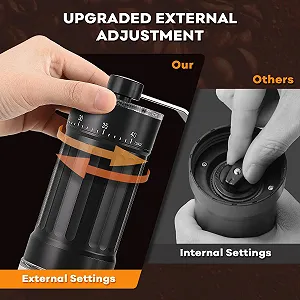 Ручна кавомолка із зовнішнім регулюванням ціна на synthetic.ua - Фото 1 Ручна кавомолка із зовнішнім регулюванням synthetic.ua - Фото 1