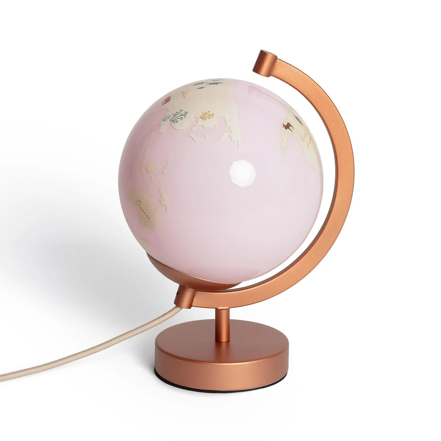 Настільна лампа LEDKIA LIGHTING Globe Рожеве золото, фото №1