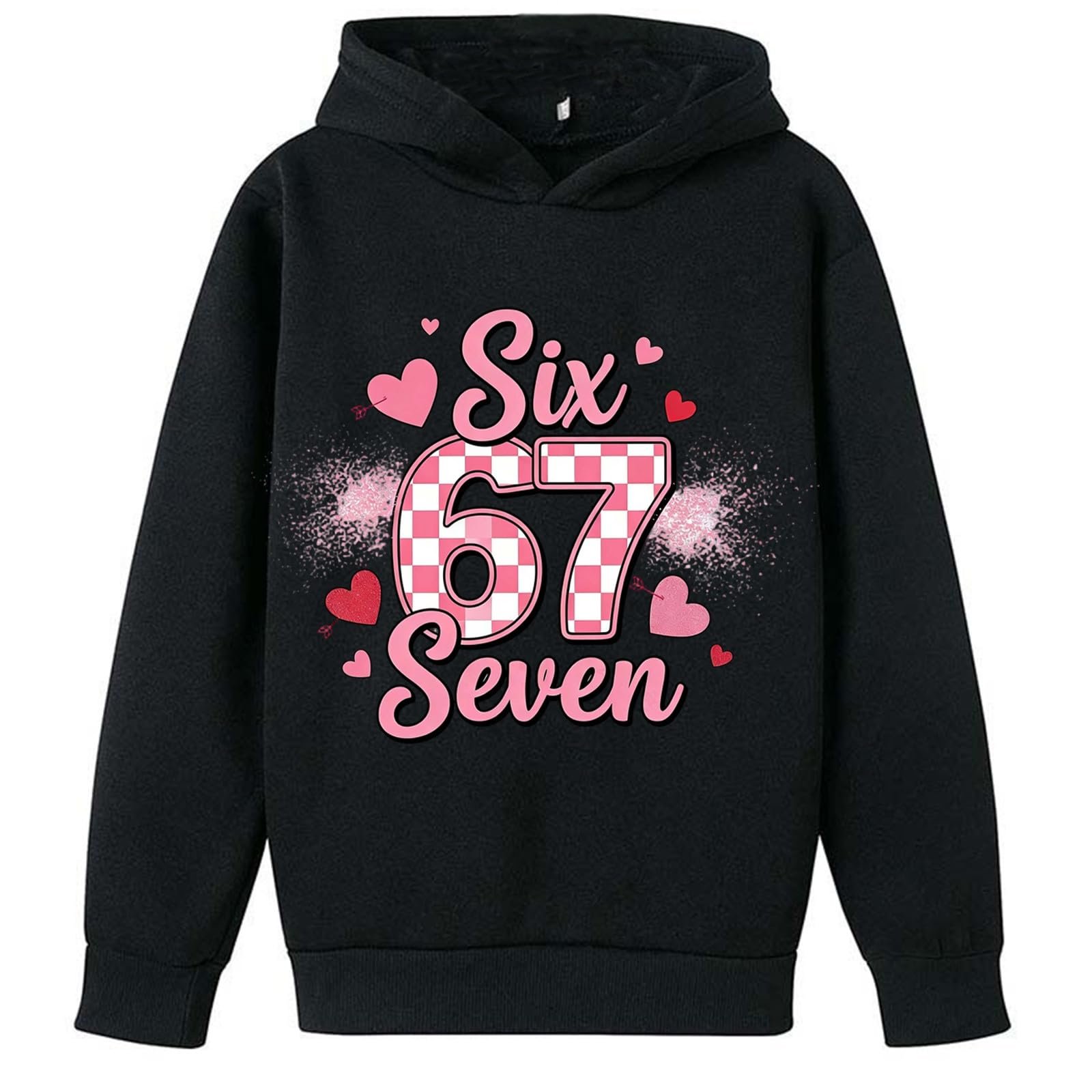 Худі Six Seven 67 Meme З довгими рукавами Толстовка з капюшоном, фото №2