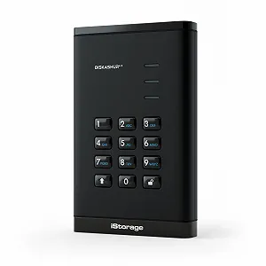 Портативний жорсткий диск iStorage diskAshur3 HDD 4 ТБ Чорний - Фото 1