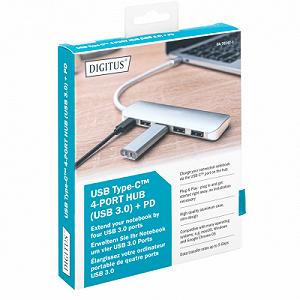 Концентратор Digitus USB Type-C 4xUSB 3.0 (DA-70242-1) synthetic.ua - Фото 1