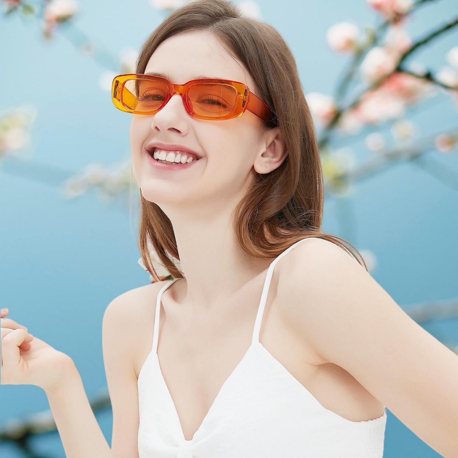 Сонцезахисні окуляри Прямокутні Ретро RUNHUIS для Жінок та Чоловіків, Великі, фото №4 Сонцезахисні окуляри Прямокутні Ретро RUNHUIS для Жінок та Чоловіків, Великі, фото №4