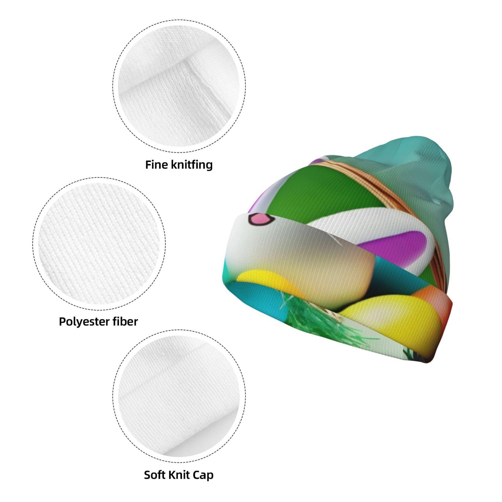 Вязаная шапка DngSer с принтом Пасхальной радости, теплая, фото №3