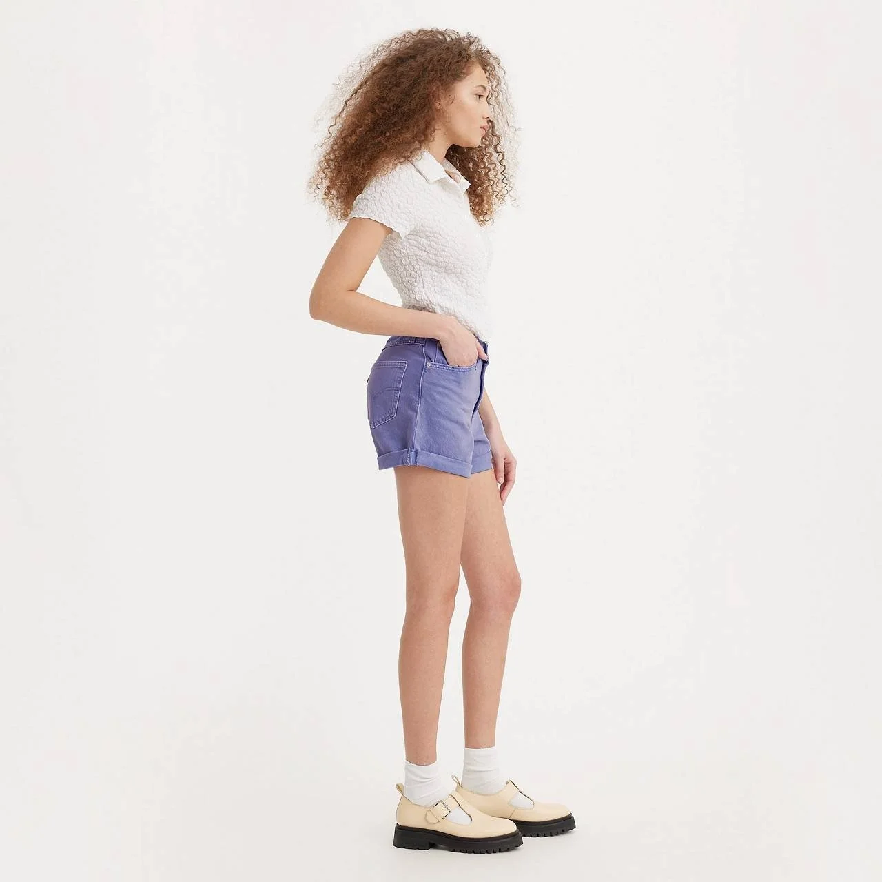 Жіночі шорти Levis - Rolled 80S Mom Shorts Dusty Persian Viol - 25, фото №2