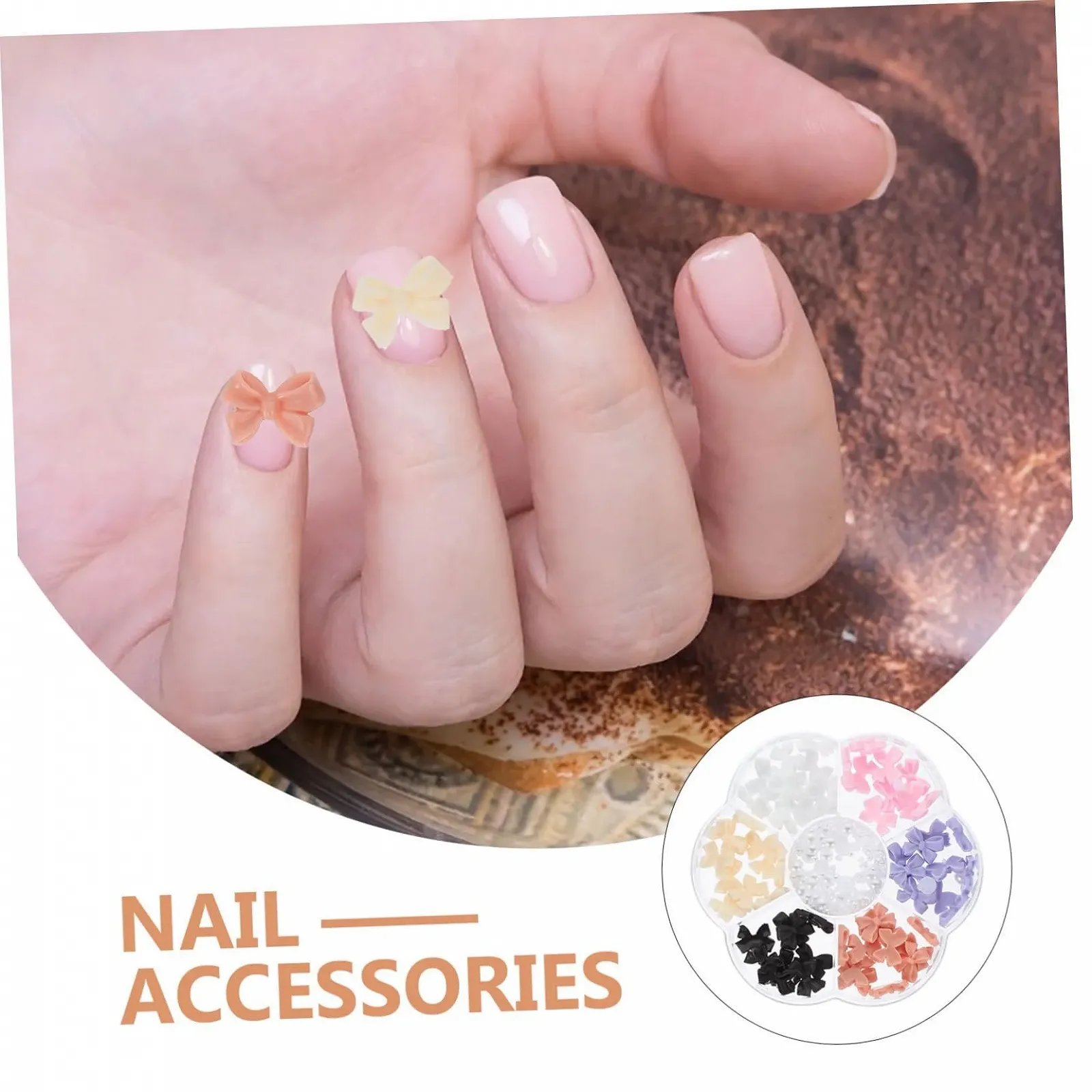 Підвіска для нігтів Різдвяна та бант Прикраса для манікюру Самоцвіти для жінок, фото №6