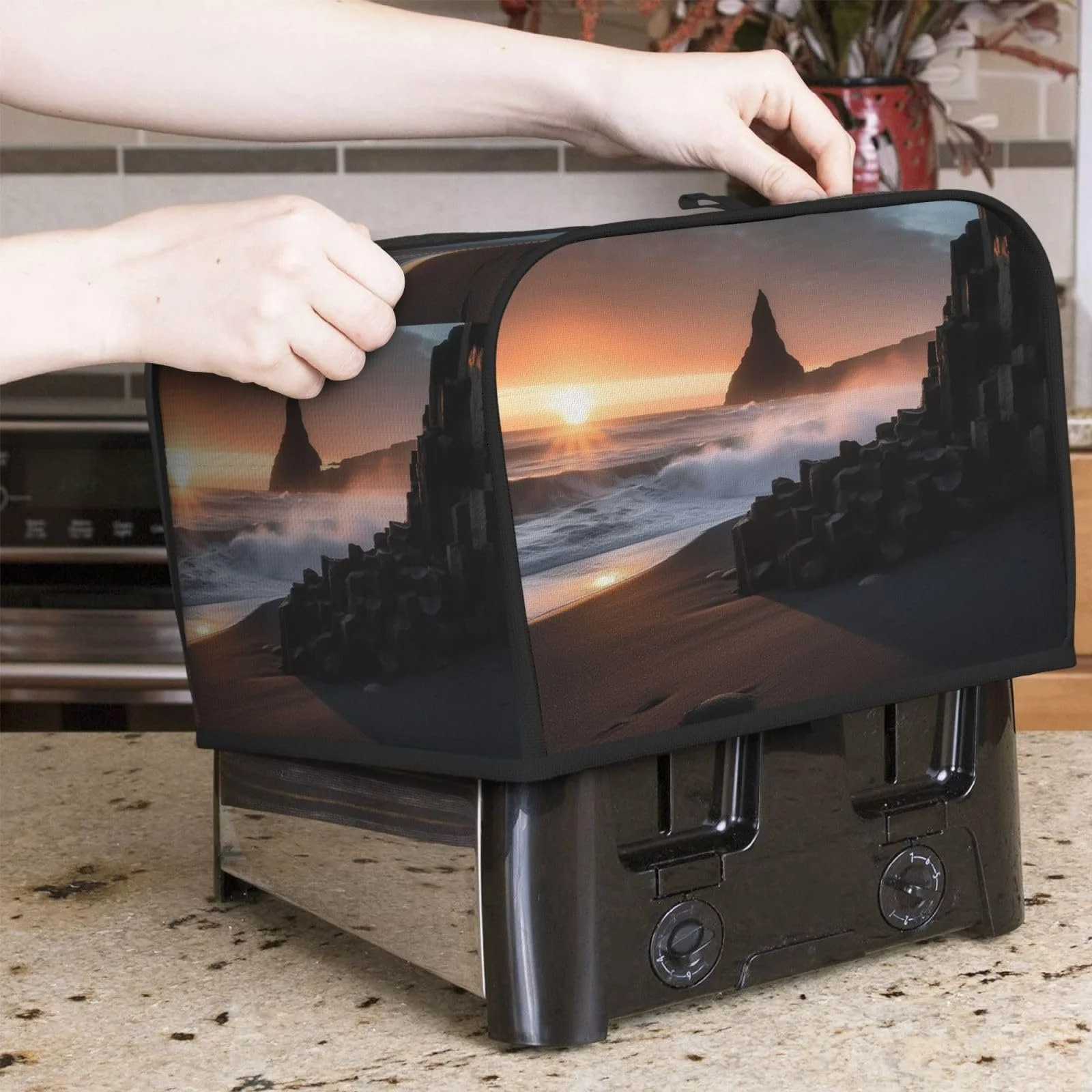 Чохол для тостера на 4 скибочки з двома кишенями, фото №5 Чохол для тостера на 4 скибочки з двома кишенями, фото №5