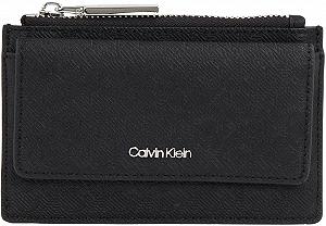 Картхолдер Calvin Klein Must Flap Cardholder Mono з блискавкою Чорний Mono, One Size - Фото 1