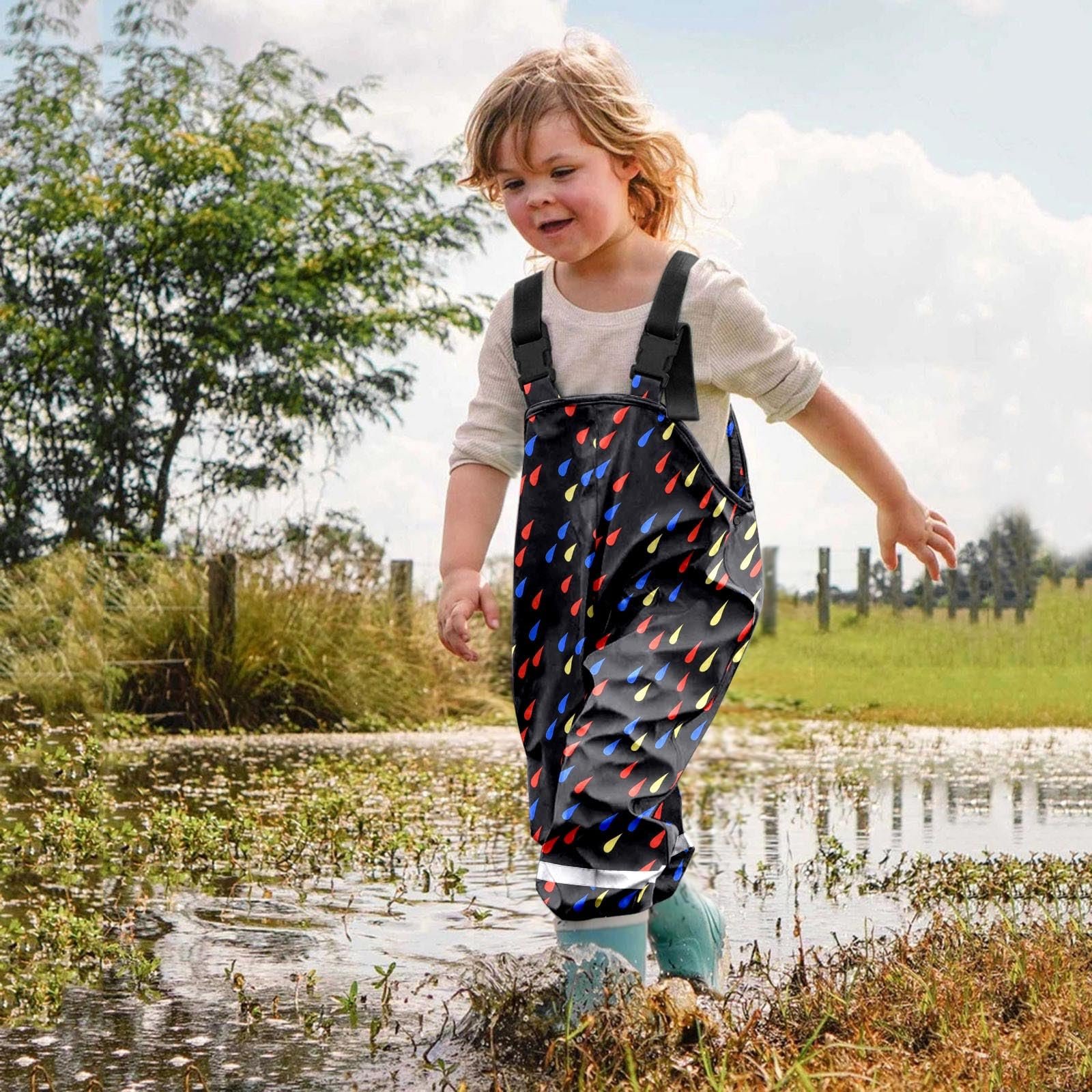 Детский дождевик-комбинезон для мальчиков и девочек, водонепроницаемый дождевой костюм с капюшоном, фото №5