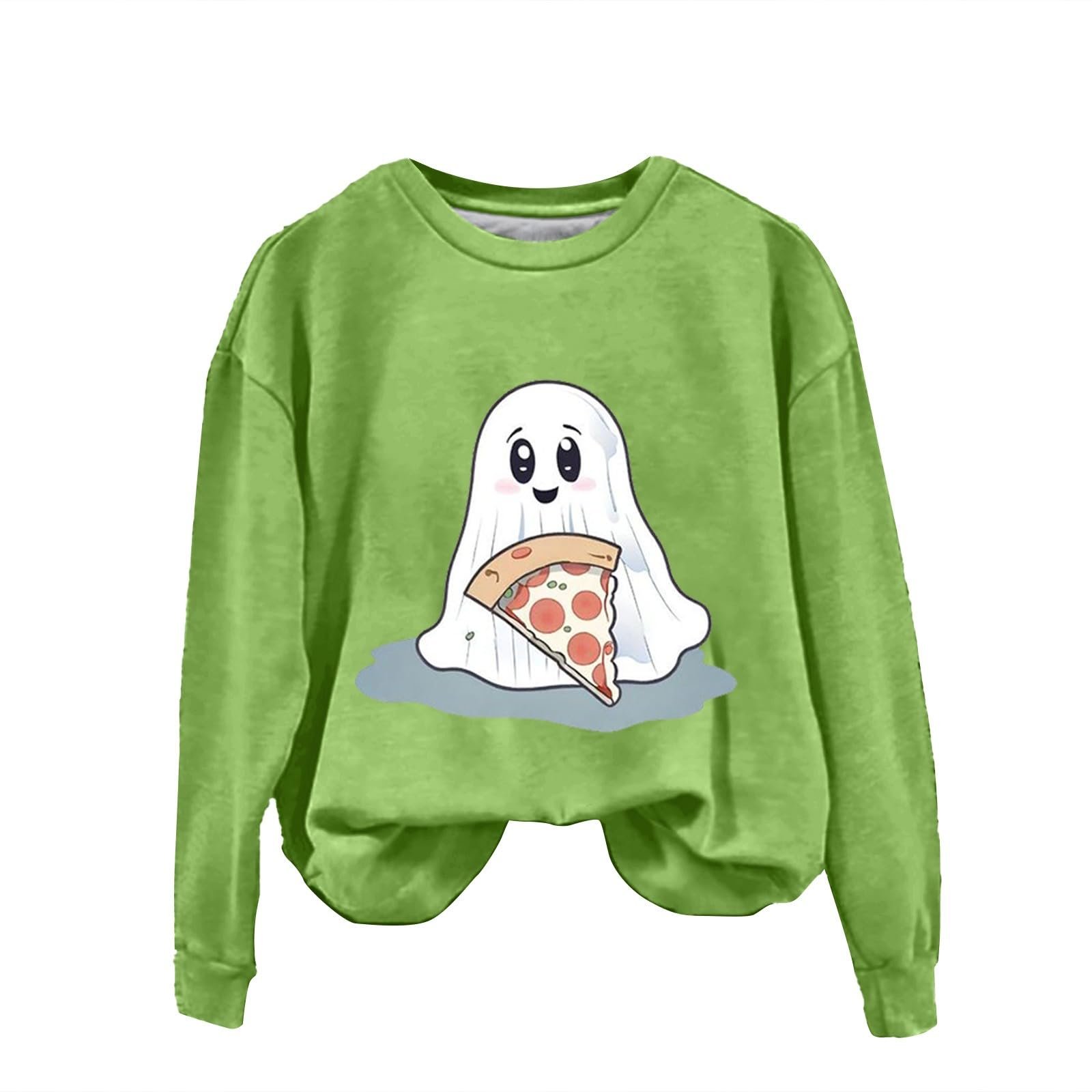 Костюм на Хэллоуин для взрослых Женский Милый свитшот с привидениями с длинными рукавами Пуловер Футболка с тыквой Топы Жуткие костюмы на Хэллоуин, фото №2 Костюм на Хэллоуин для взрослых Женский Милый свитшот с привидениями с длинными рукавами Пуловер Футболка с тыквой Топы Жуткие костюмы на Хэллоуин, фото №2