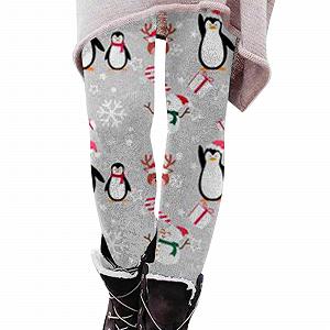 Легінси Christmas Жіночі Модні Зручні Santa Claus Animal Gift Snowflake Print Обтислі Штани - Фото 1