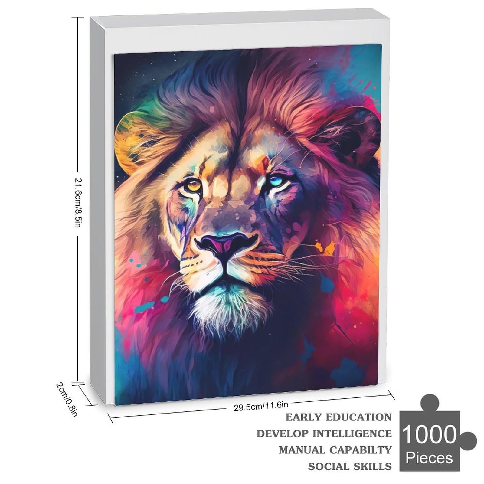 Дерев'яний пазл Lion 1000 елементів 78 x 53 см, фото №3