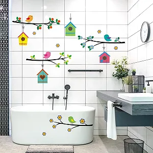 Наклейка на стіну WandSticker4U Метелики та сім'я птахів synthetic.ua - Фото 1