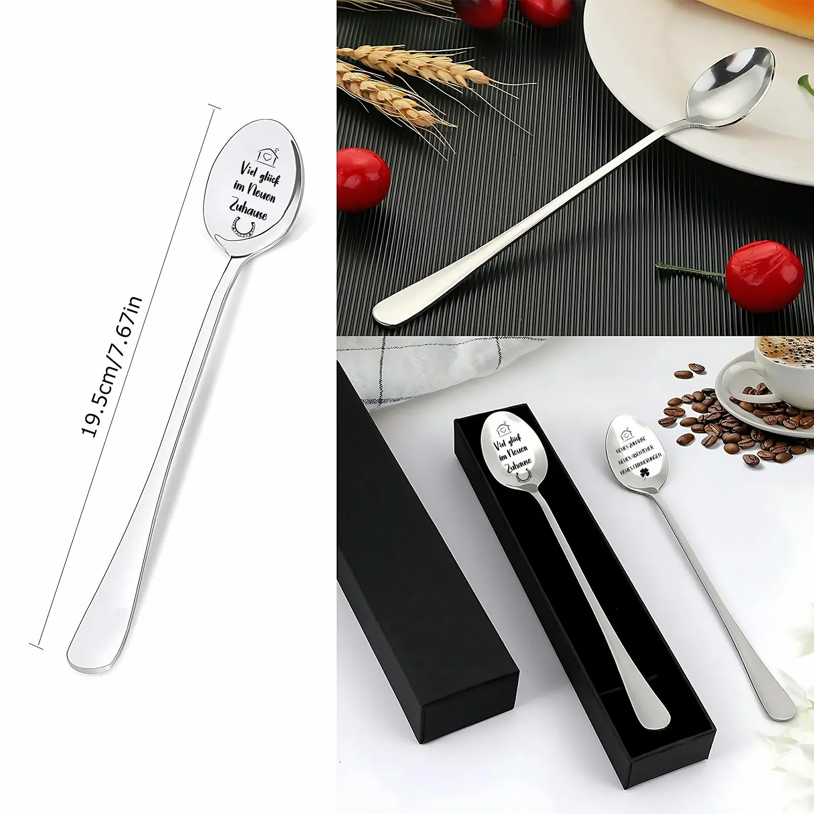 Ложка для кави Housewarming Gifts Apartment Pack of 2 з гравіюванням, фото №6