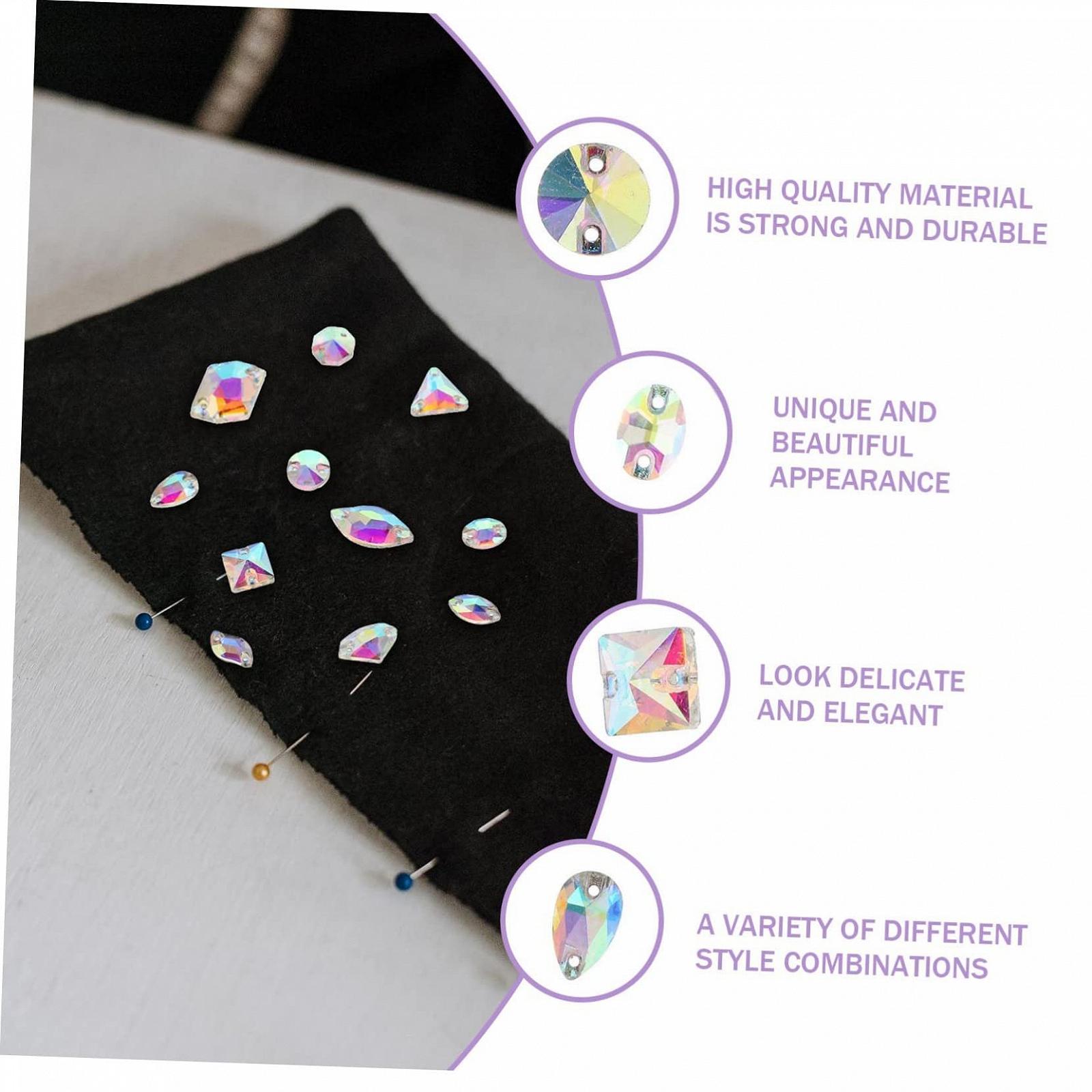 Пришивные стразы Operitacx с двумя отверстиями, хрустальные подвески, украшения для волос, аксессуары для ногтей, блестящие плоские бриллиантовые бусины, 360 штук, фото №6