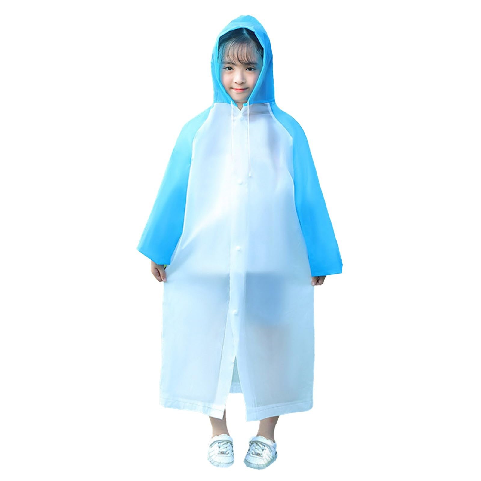 Дождевик Унисекс Детский Водонепроницаемый Упаковываемый Однотонный Из мягкой ткани, фото №2 Дождевик Унисекс Детский Водонепроницаемый Упаковываемый Однотонный Из мягкой ткани, фото №2