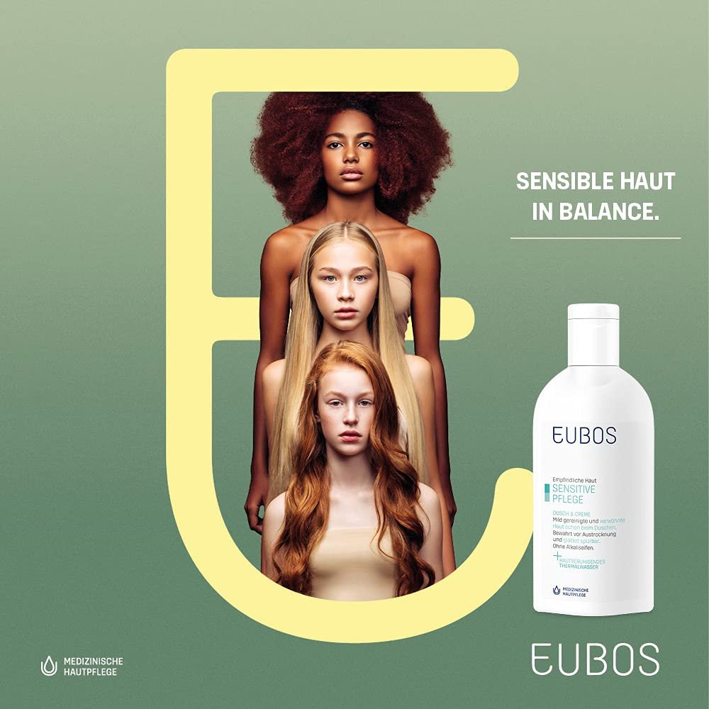 Лосьон-крем для душа Eubos Sensitive 200 мл для чувствительной и сухой кожи (2 шт. в упаковке), фото №2